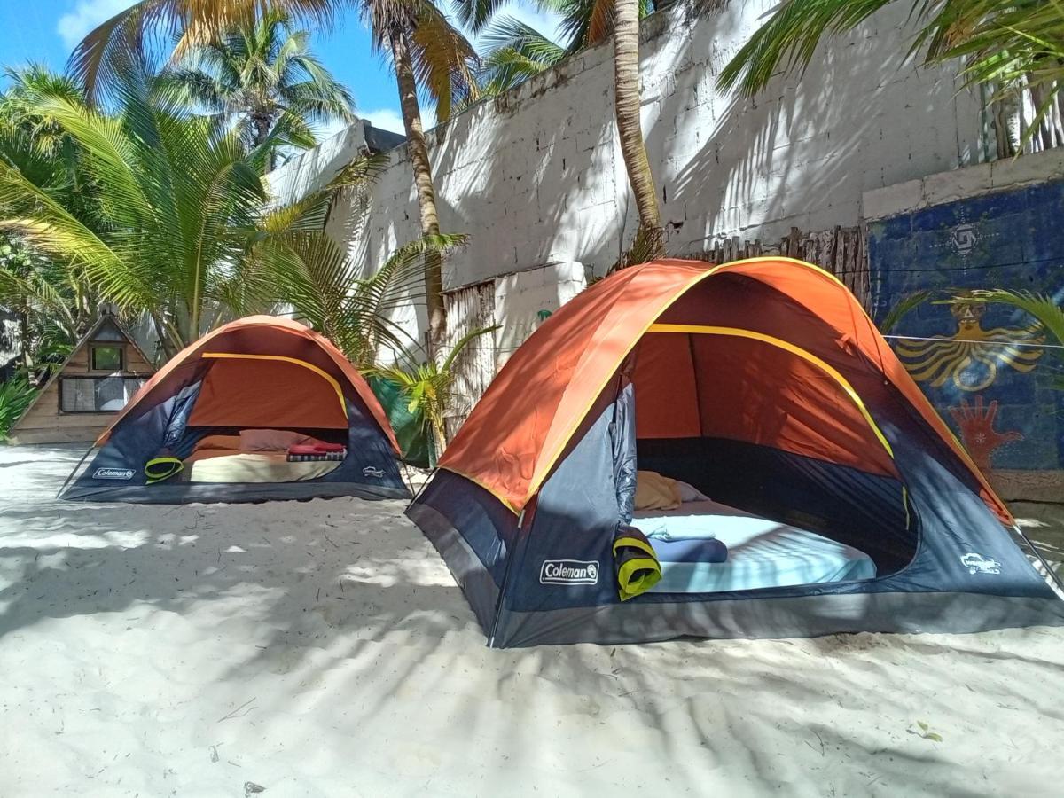 Chavez Eco Beach Camping And Cabanas Тулум Екстер'єр фото