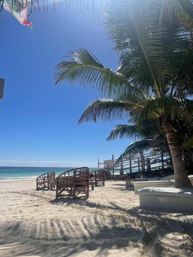 Chavez Eco Beach Camping And Cabanas Тулум Екстер'єр фото